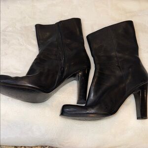 Nine West Black Heeled Boots